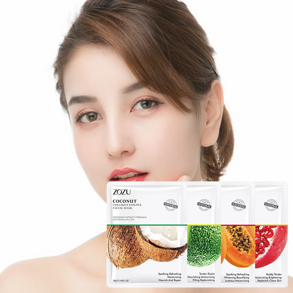 8 шт. увлажняющая маска для лица с фруктовым коллагеном против старения уход за