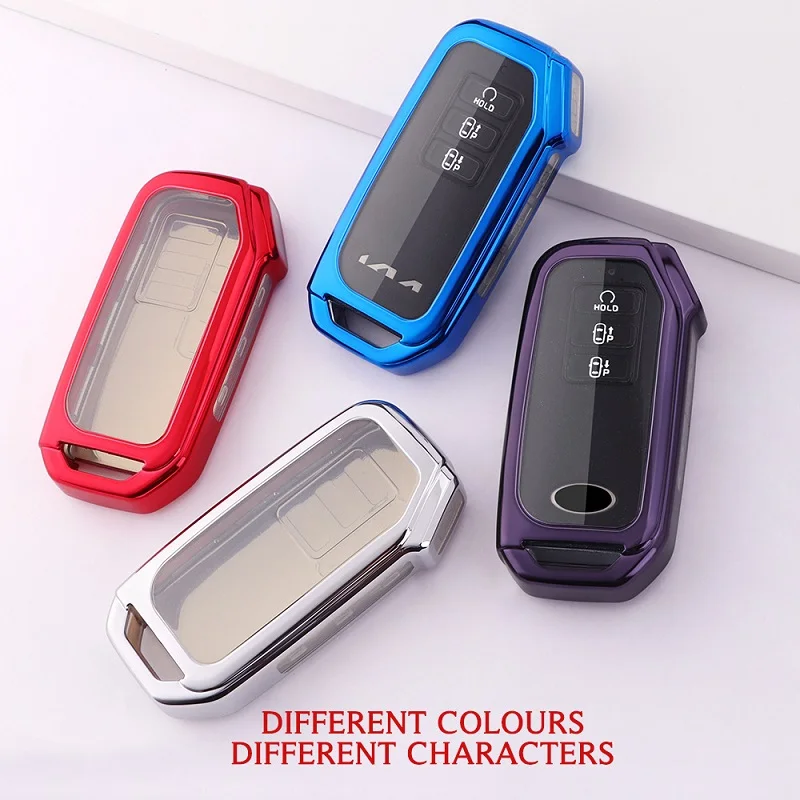 

TPU Car Key Case Cover Keychain Accessories for Kia Ev6 Seltos K5 Sorento Mq4 7 Button Keyring Holder Shell