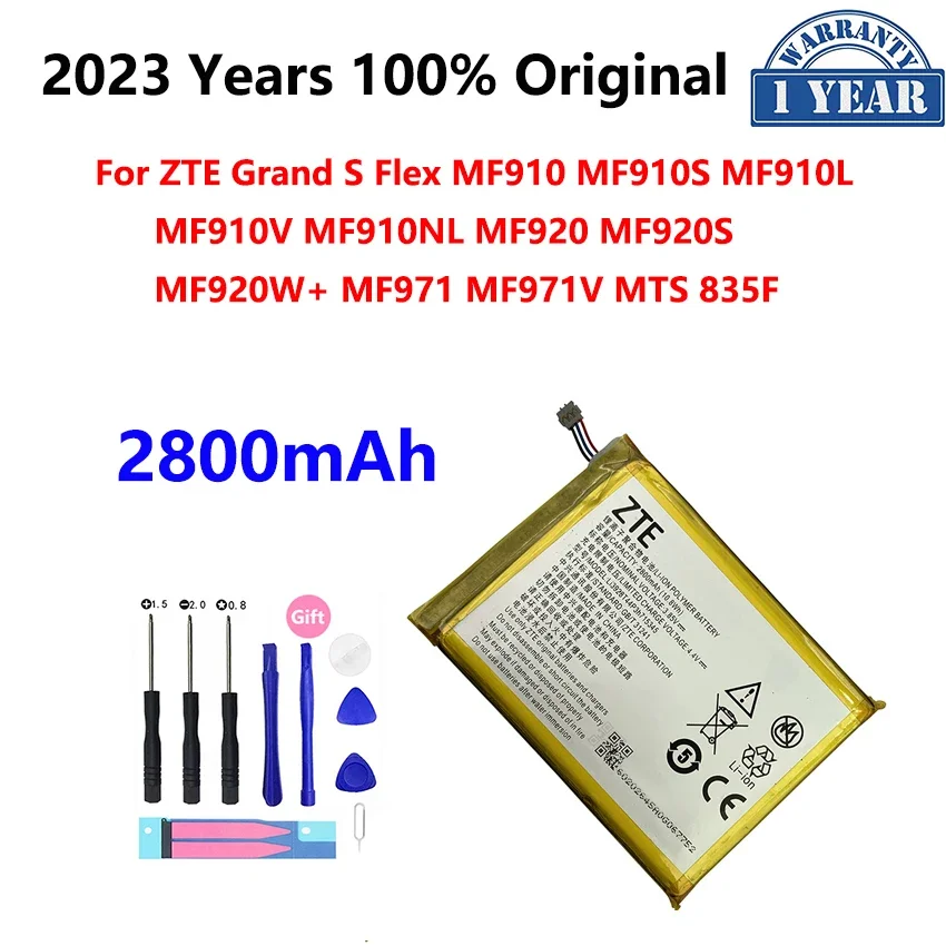 100% Оригинальный аккумулятор LI3820T43P3h715345 Li3823T43P3h715345 для ZTE Grand S Flex MF910 MF910S MF910L MF910V MF910NL