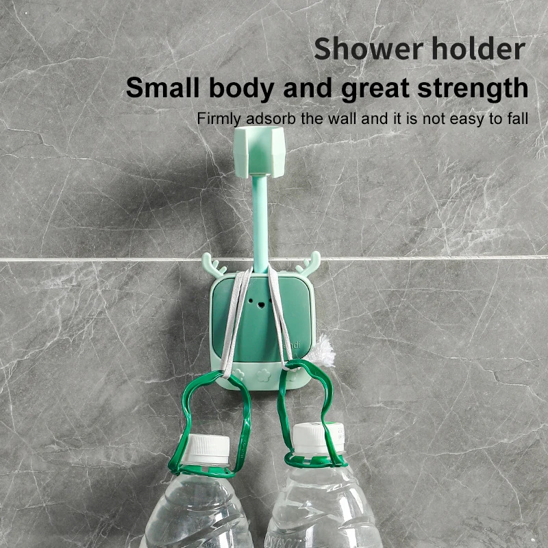 

Adhesive Wall Shower Head Holder Universal Showerhead Bracket Wall Mount Hooks Stand Bathroom Base Bracket Shower Accessories