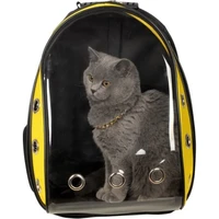 toucan transparent astronot unbreakable cat dog carrier bag 42x22x33 cm yellow pink black