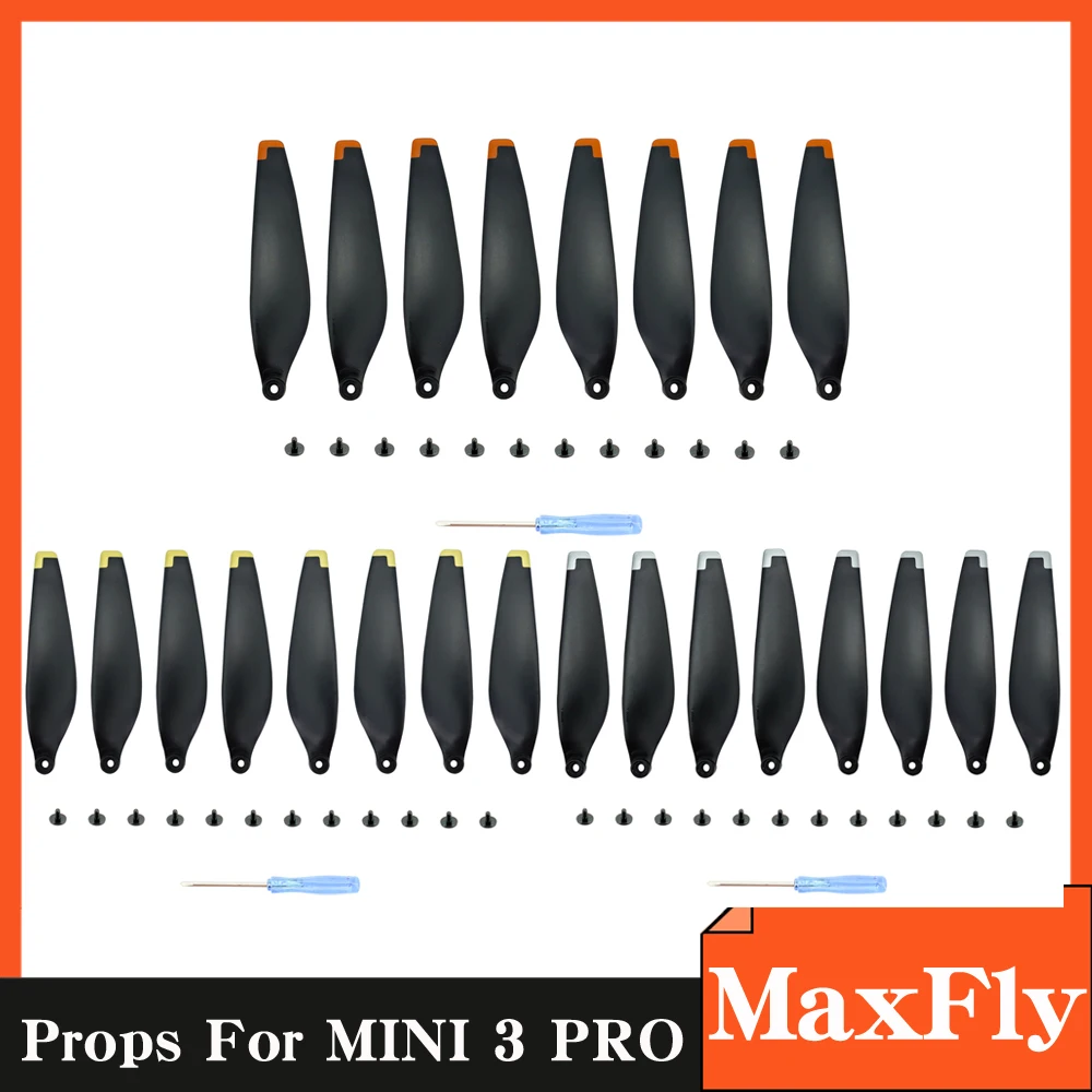 8 Pcs DJI Mini 3 Pro Propellers Props Blade Low Noise Propeller Replacement Wing Fans Spare Parts for Mavic Mini 3 Accessories