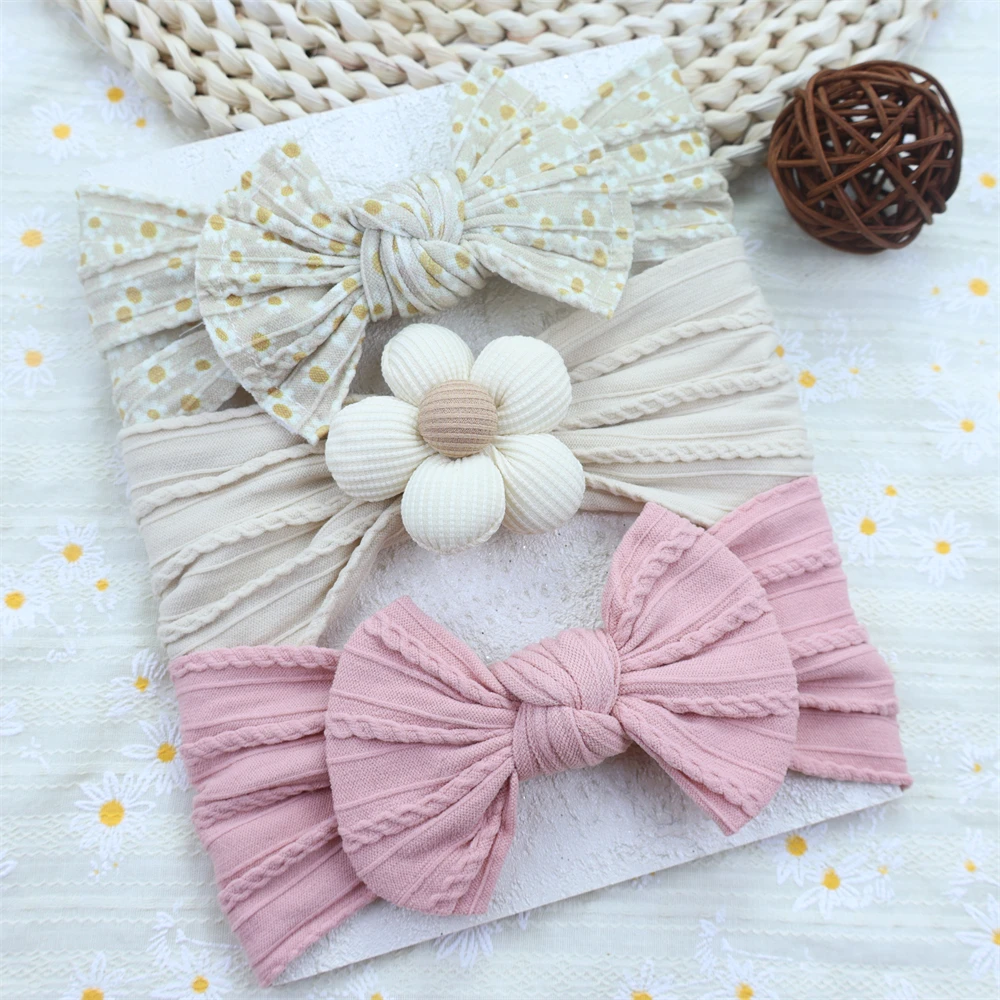 Головная повязка для новорожденных 3 шт. эластичная трикотажная головная девочек