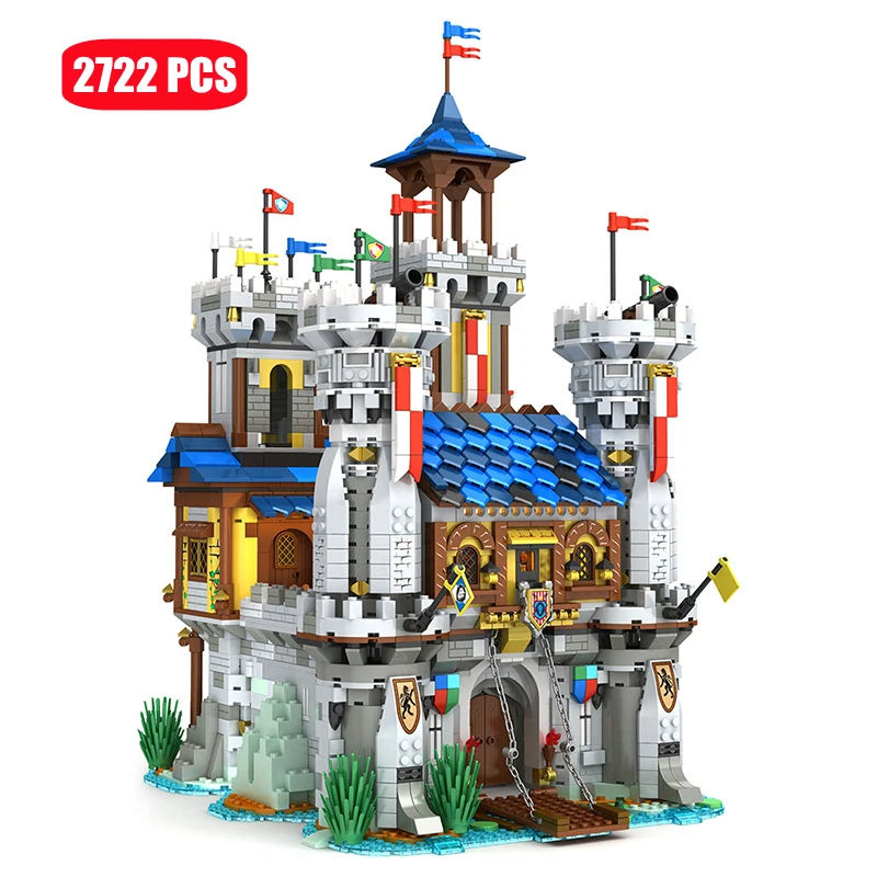 

2722PCS Medieval Castle House Architecture Model Building Blocks Creative MOC Modular Street View Bricks Assembly Toys For Kids