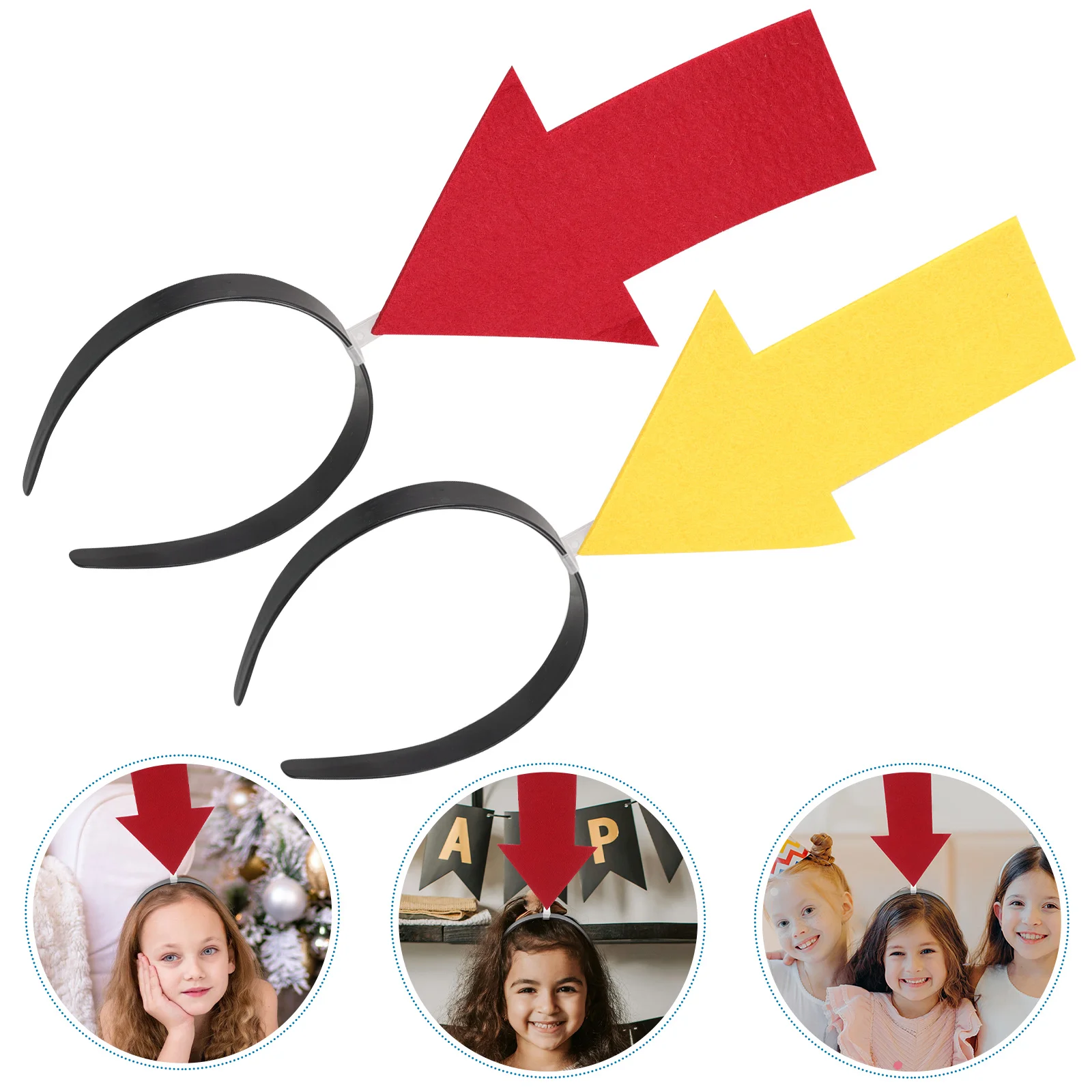 Креативный головной убор повязка на голову со стрелкой серебряное праздничное