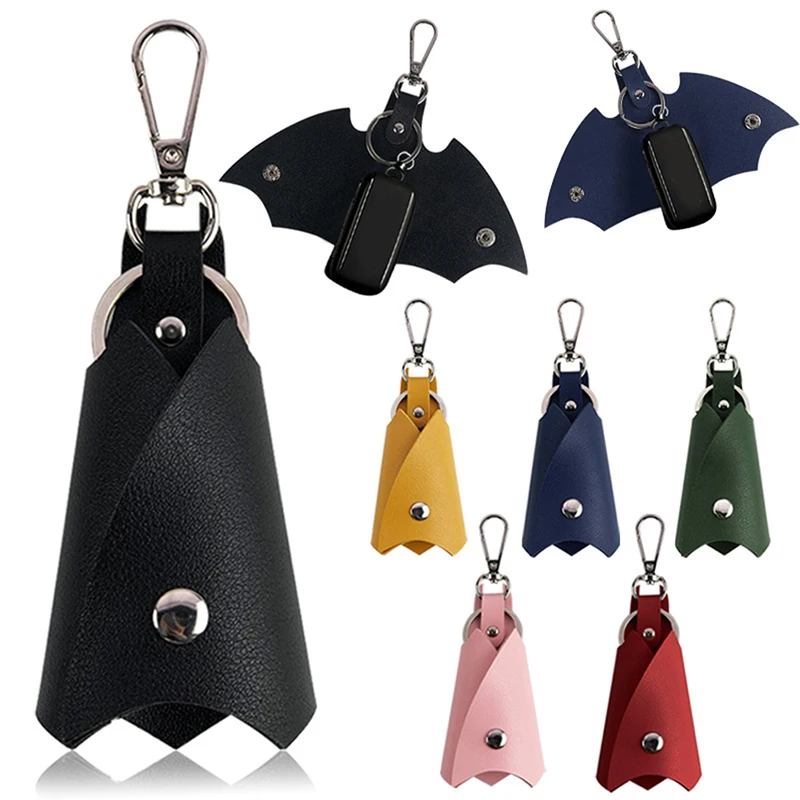 

PU Leather Windbreaker Shape Leather Keychains Anti-Lost Waist Key Bag Accessories