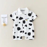 summer baby wrapping clothes thin boy baby shirt newborn cute short sleeved romper toddler jumpsuit