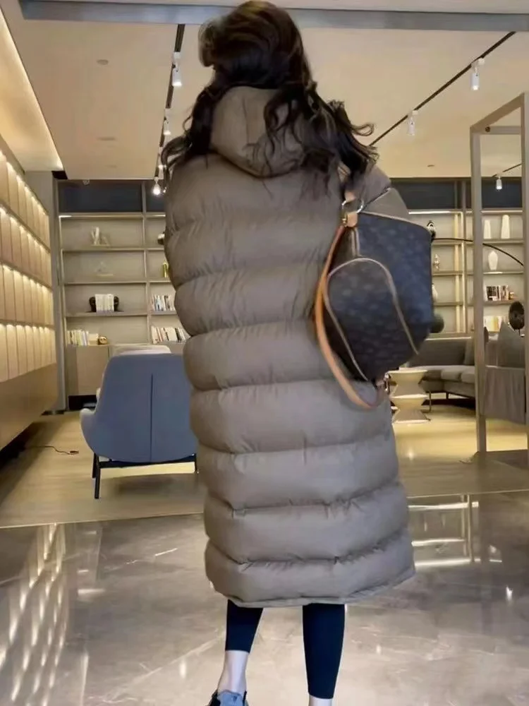 High Street Women Winter Duck Down Coat & Jacket Winter Outerwear Windbreaker with a Hood for Ladies Female Loose Casual Clothes