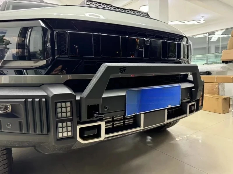 Фото Передний бампер автомобиля подходит для JETOUR Traveler T2 2023 + модифицированный комплект JMK, автоматическая панель для соревнований по предотвращению столкновений, внешние детали автомобиля №3