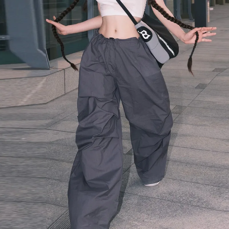 

2023 Hiphop Baggy Cargo Pants Women Parachute Vintage Retro Sweatpant Jogger Sport Y2k Streetwear Clothes