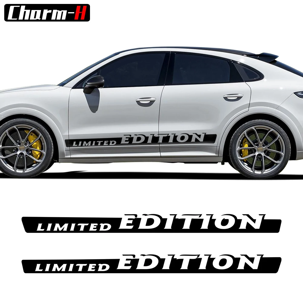

Door Side Skirt Sticker Limited Graphics Rocker Panel Racing Stripes Decal For Porsche Cayenne E2 E3 S Turbo Accessories