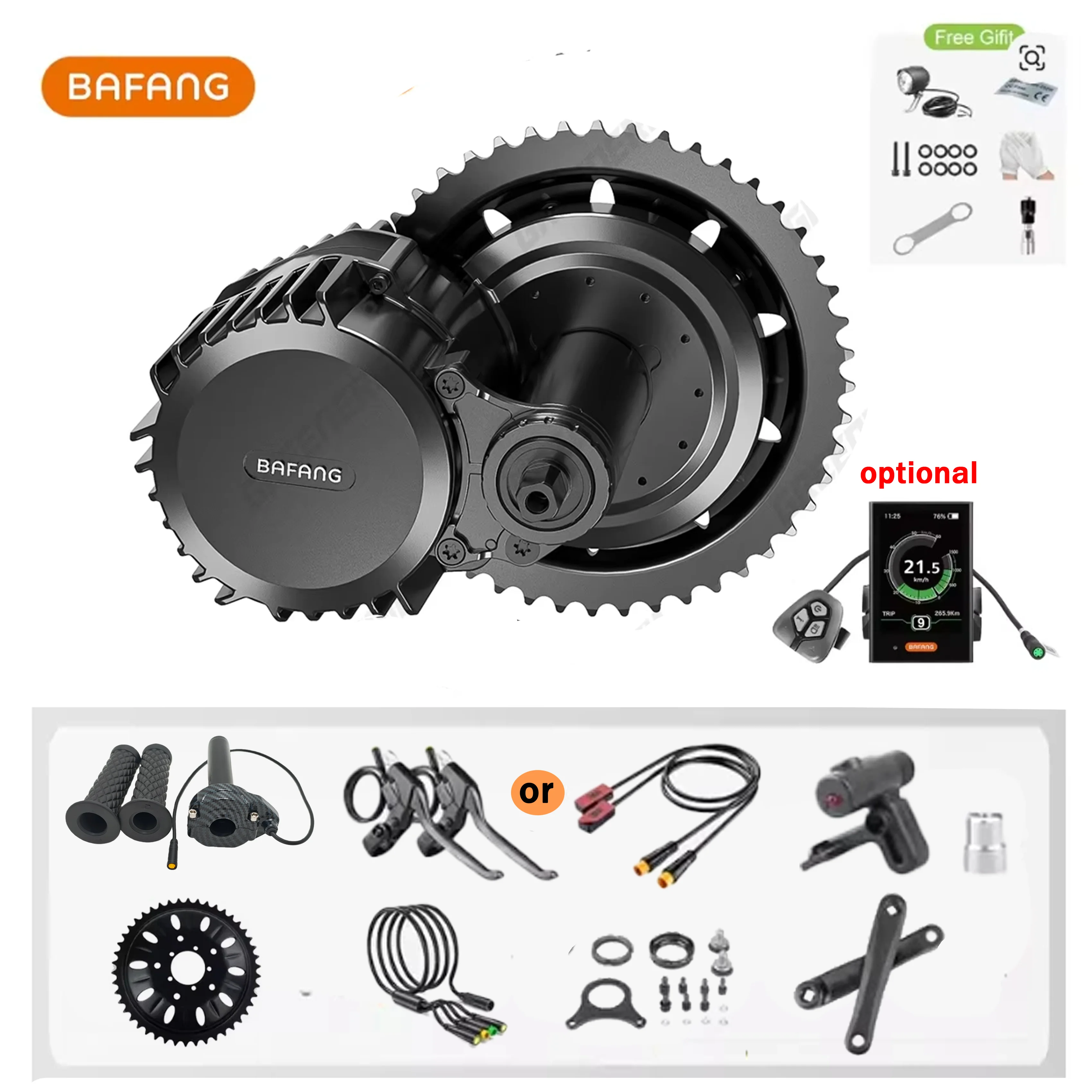 Фото Комплекты для переоборудования электровелосипедов Bafang M615 G320.1000 48V 52V 1000W BBSHD UART с центральным двигателем, BB 68/100/120 мм №1
