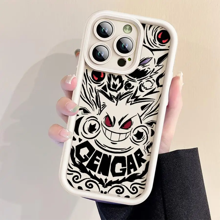 Чехол P-okemon Gengar для телефона Samsung Galaxy A12 A22 A32 A34 A13 A14 5G A33 A23 A24 4G противоударный мягкий