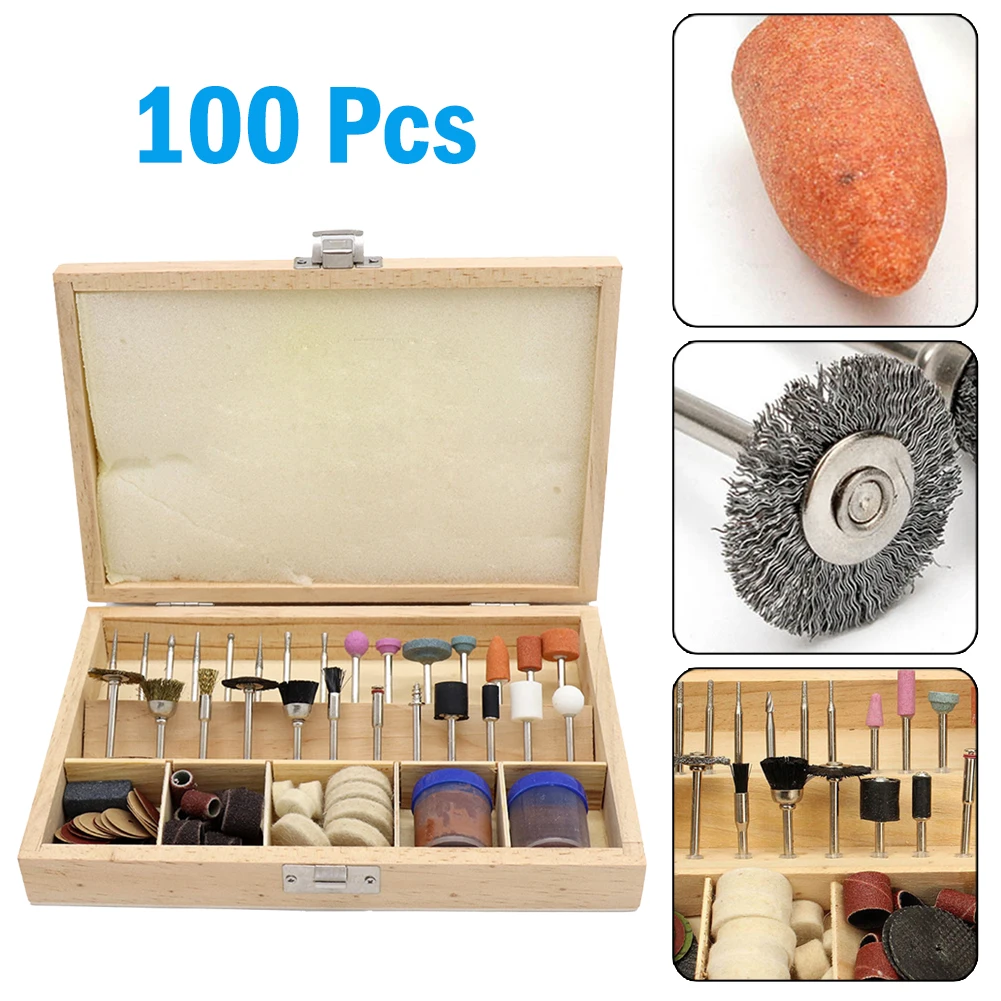 

100pcs Grinding Cutting Mini Electric Drill Polishing Kit For DIY Polishing Wood/metal Removing Rust Rotary Tool Accessories