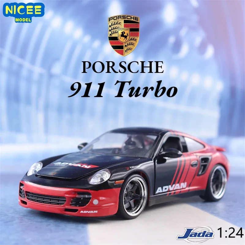 

Nicce Jada 1:24 Porsche 911 Turbo High Simulation Alloy Car Model Diecast Metal Vehicle Decoration Collection Toy Boy Gifts J331