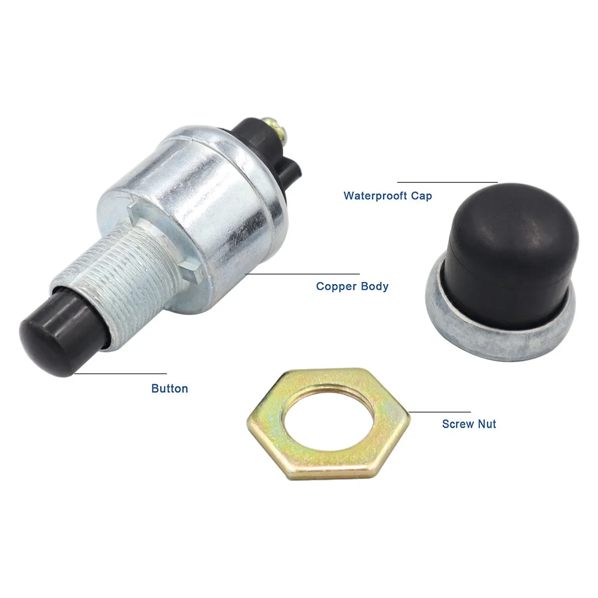 Фото 60A 12V DC переключатель зажигания стартера грузовик запуск двигателя водостойкий Push Boat стартер звуковой сигнал сменная кнопка автомобильный переключатель №2