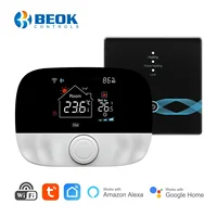 BEOK Smart RF Wireless Thermostat Wifi For Floor Heating And Gas Boiler LCD Screen Room Temperature Controller Works with Alexa