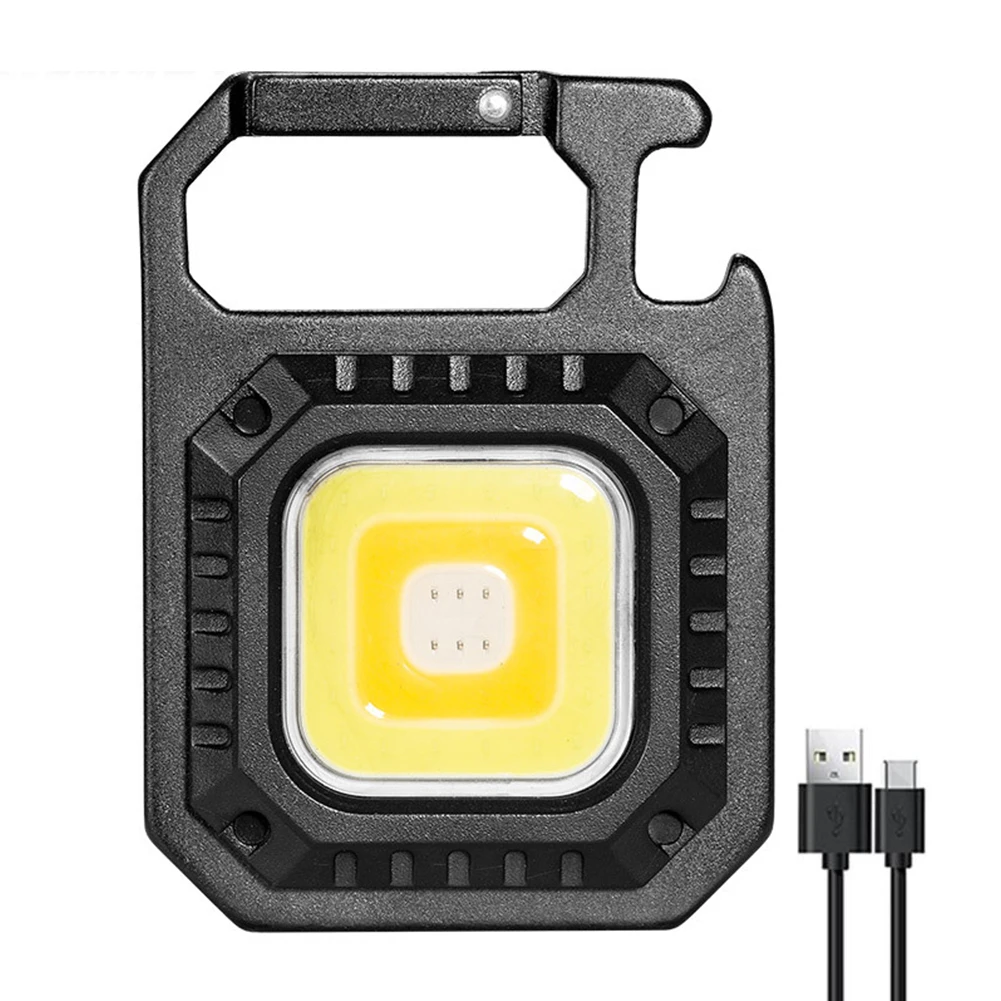 

1-10pcs Rechargeable COB LED Mini Keychains Flashlight 500lm Waterproof Portable Pocket Work Lamp Torch for Outdoor Camping