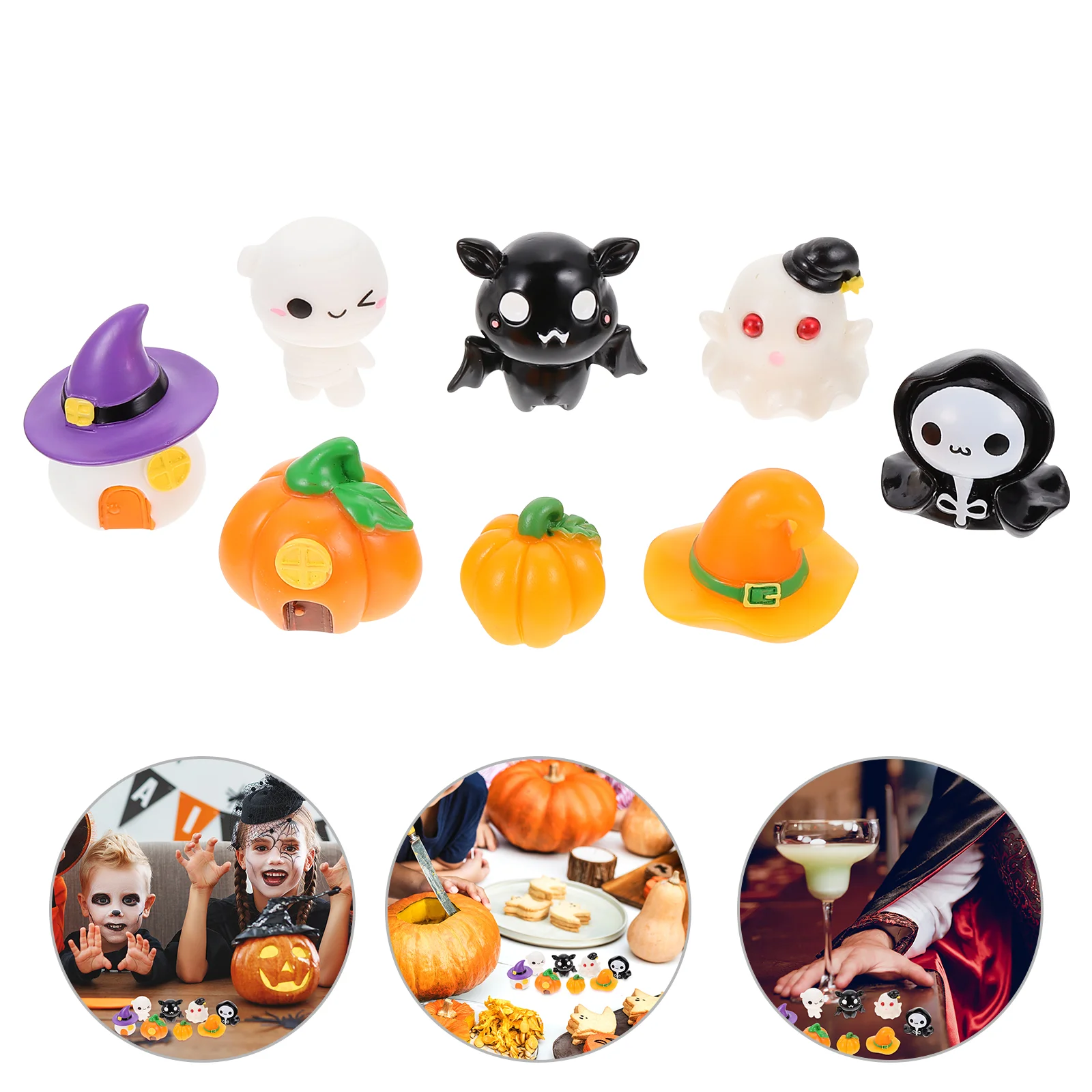 

8 Pcs Scene Layout Decoration Props Resin Micro Landscape Ornaments