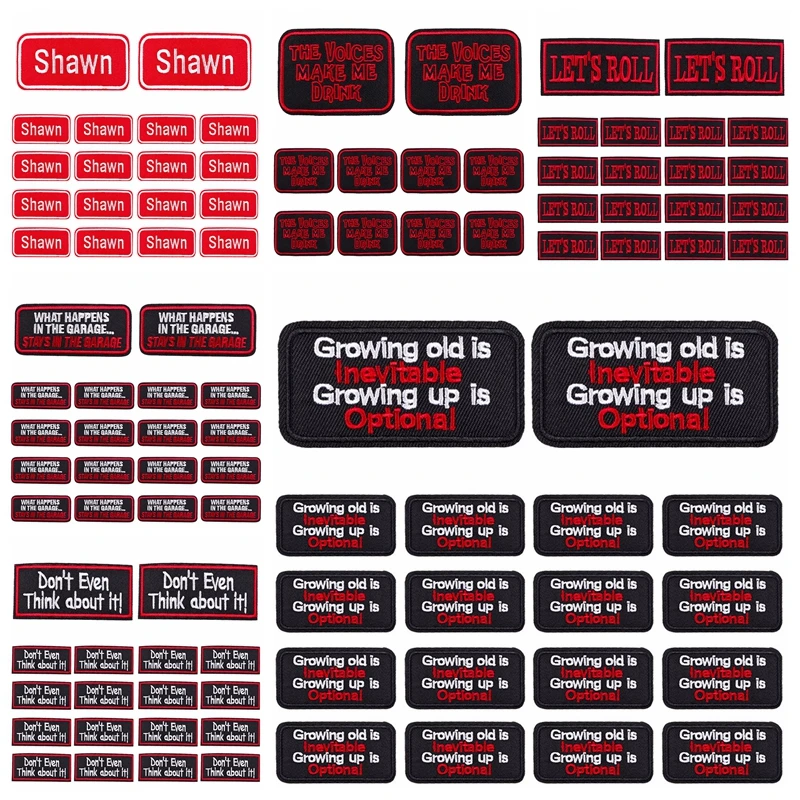 10 шт./партия, нашивки с вышивкой на английском языке