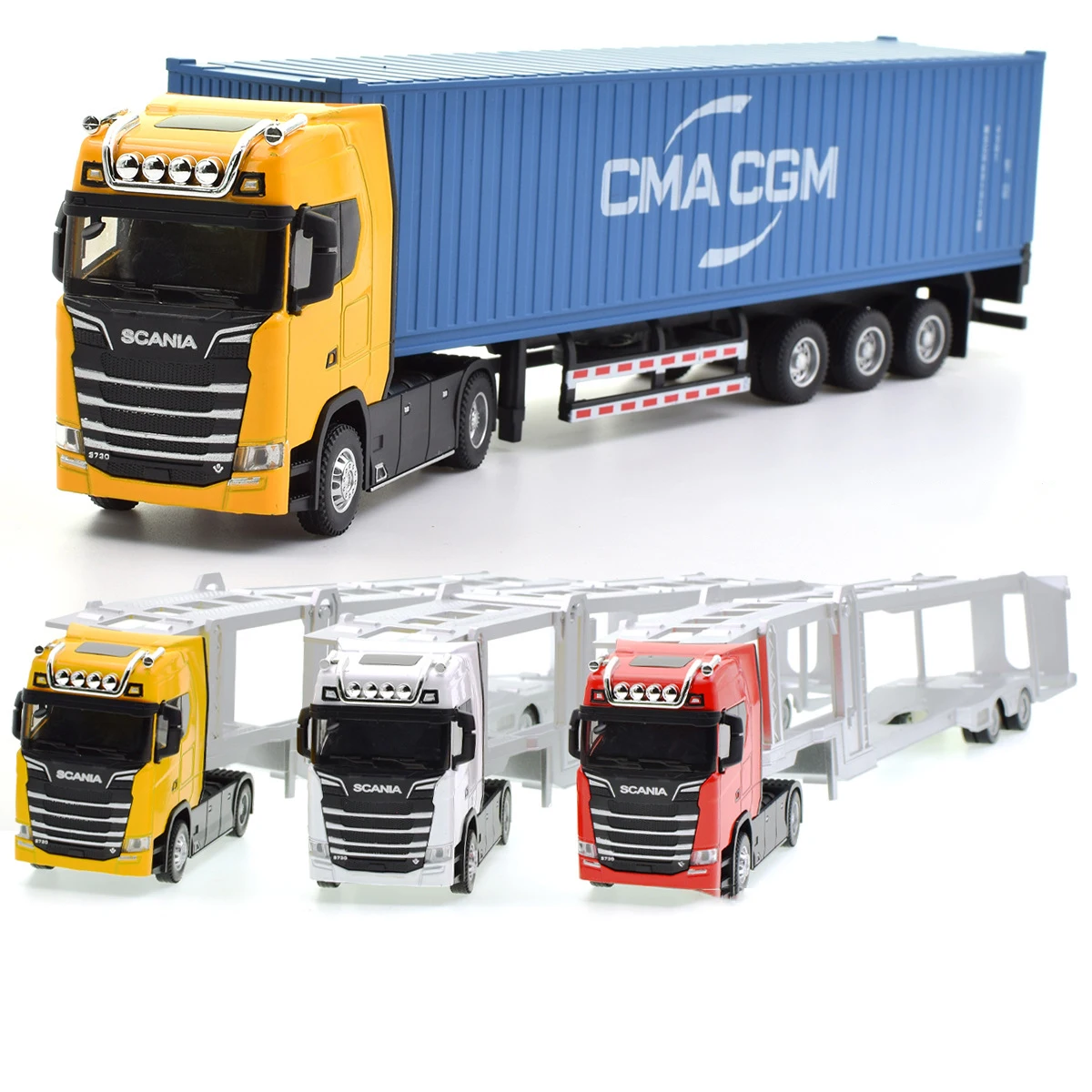

1/50 SCANIA Diecast Alloy Truck Toy Car Car Model Removable Engineering Transport Container Lorry Vehicle Toy For Boys