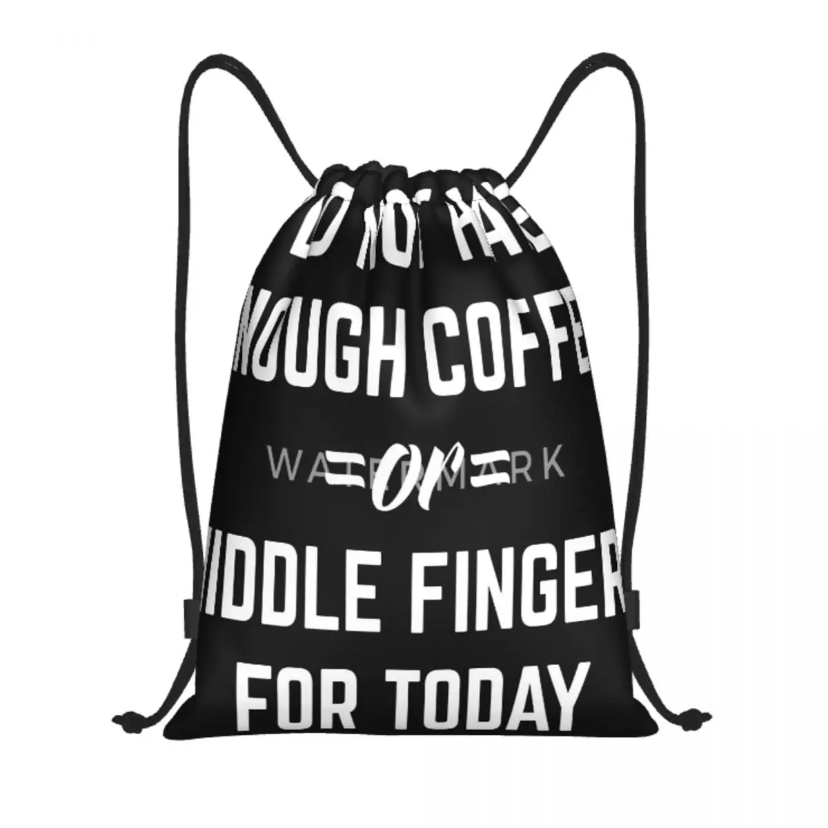 

Кофейные и средние пальцы смешные цитаты Сумки на шнурке, Современный рюкзак с шнурком сумка для путешествий хороший подарок на заказ