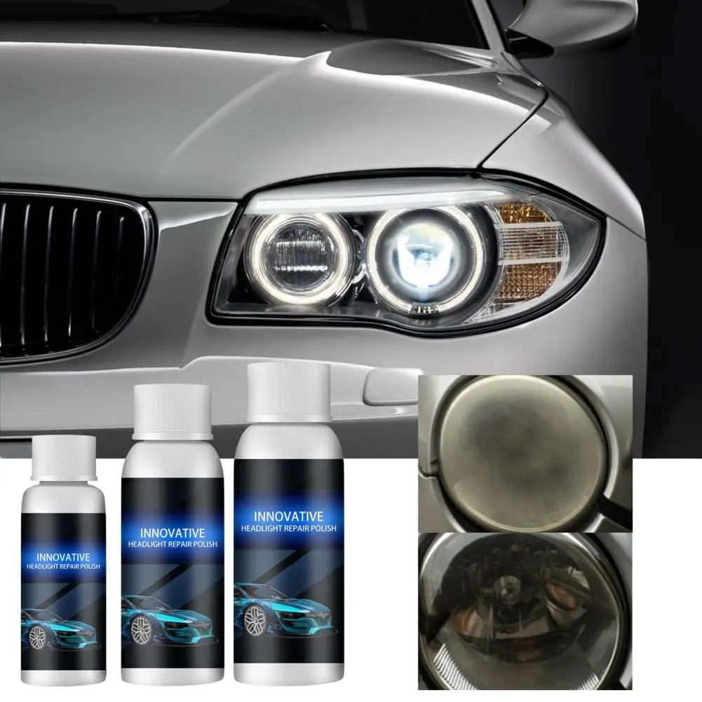 

20/30/50ml Headlight Coating Fluid Restorative Liquid with Sponge Swirl Removing Headlight Repair Polish Liquid for Truck