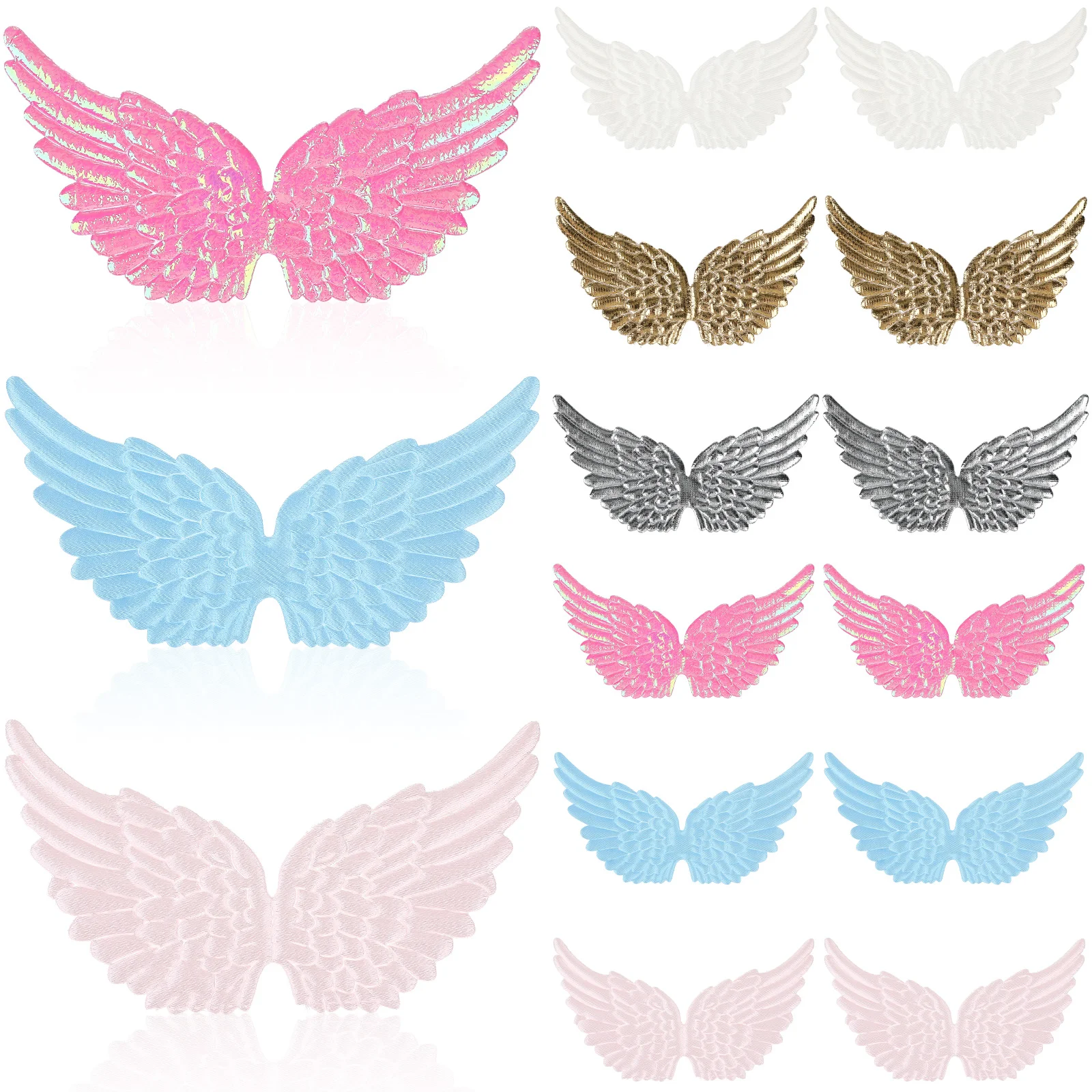 

12 Pcs Wing Decor Small Christmas Wings Patches Decorative Props DIY Crafts Backpack Accessory Clothes