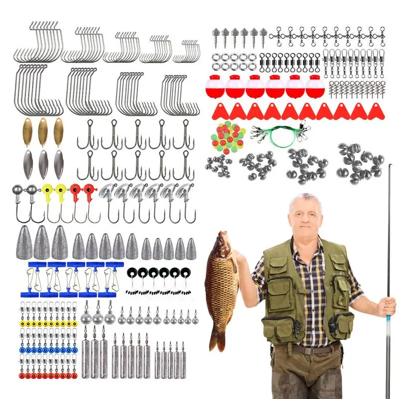 

Bait And Tackle Kit Fishing Accessories Kit Fishing Tackle Kit With Tackle Box Including Hooks Bobbers Float Fishing Gear 343