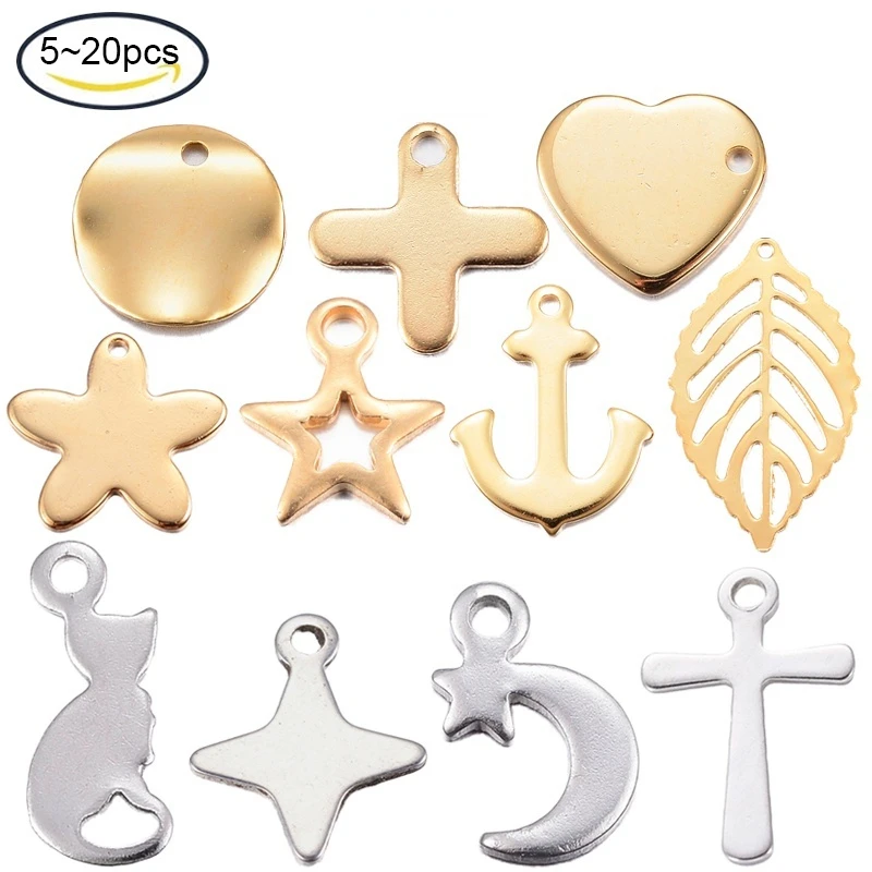 

5-20PCS 13x5.5x0.5mm 304 Stainless Steel Kitten Charms Hole: 1.2mm For Jewelry Bracelet Earrings Making