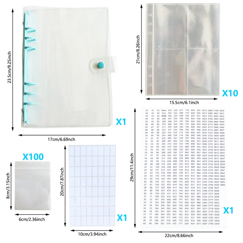 

Diamond Painting Storage Book A5 Beads Container Album Binder Pockets Self Sealing Bags Diamond Painting Loose Leaf Organizer