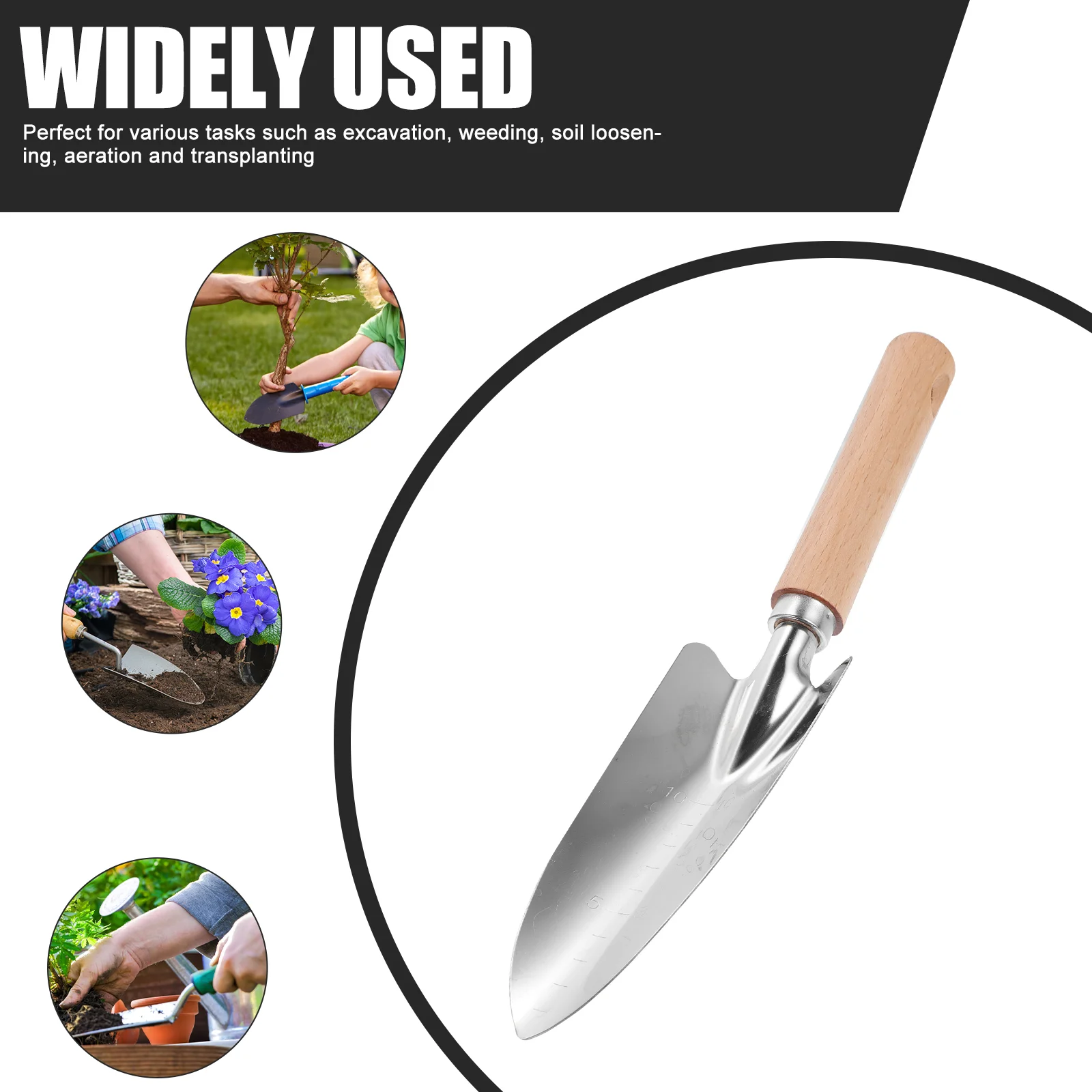 

2 Pcs Succulent Set Child Shovels Kids Garden Hand Tools Wooden Transplant Trowel