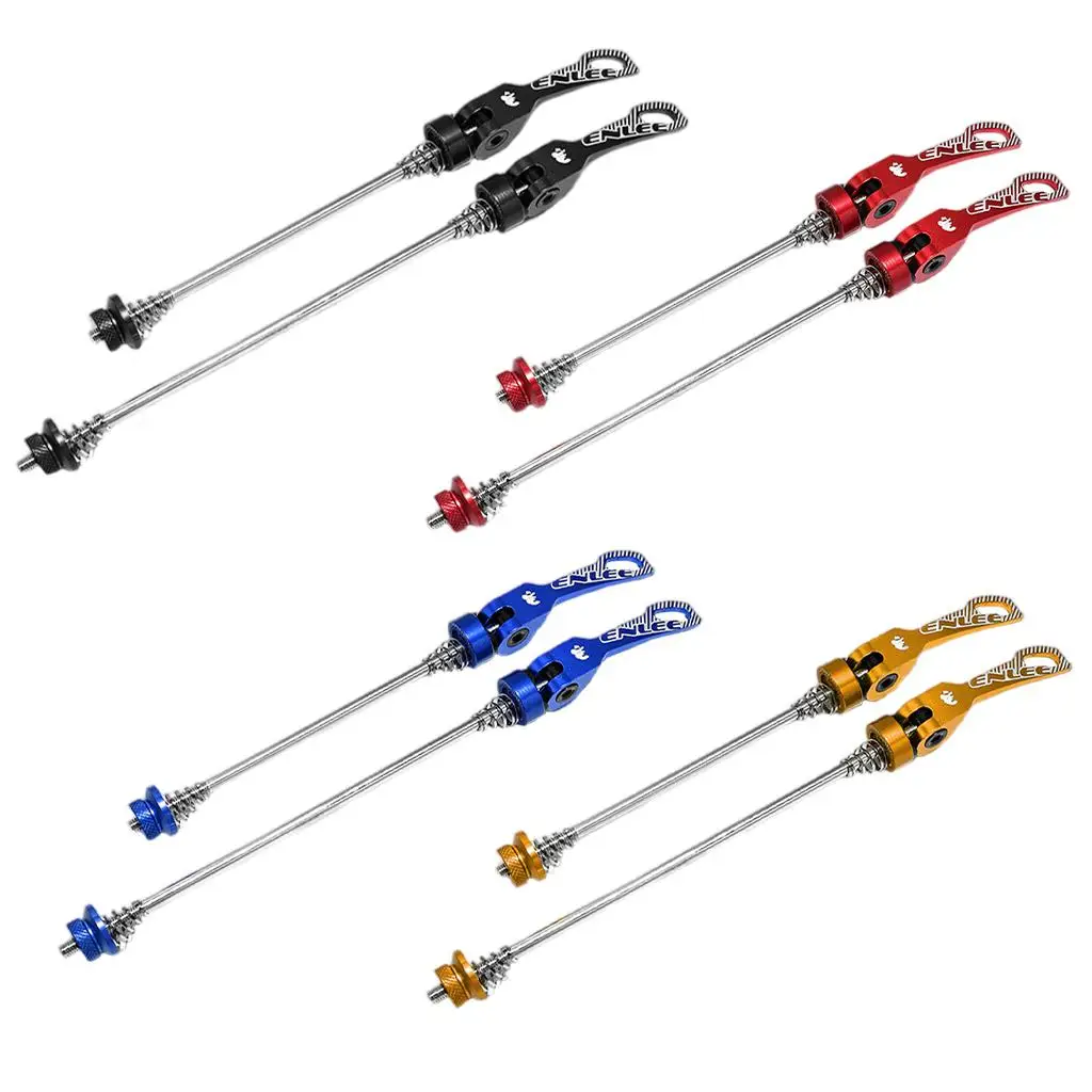 2 Pcs Set of  Skewers Ultralight Anodized Alloy 100/135 Mm Front Rear Axle  Bike Mountain Bike
