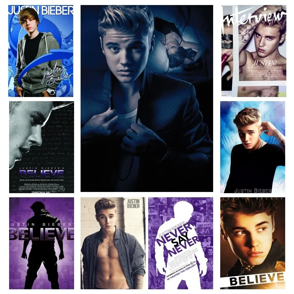 

J-Justin Bieber Popular Singer Poster Wall Art Home Decor Room Decor Digital Painting Living Room Restaurant Kitchen Art