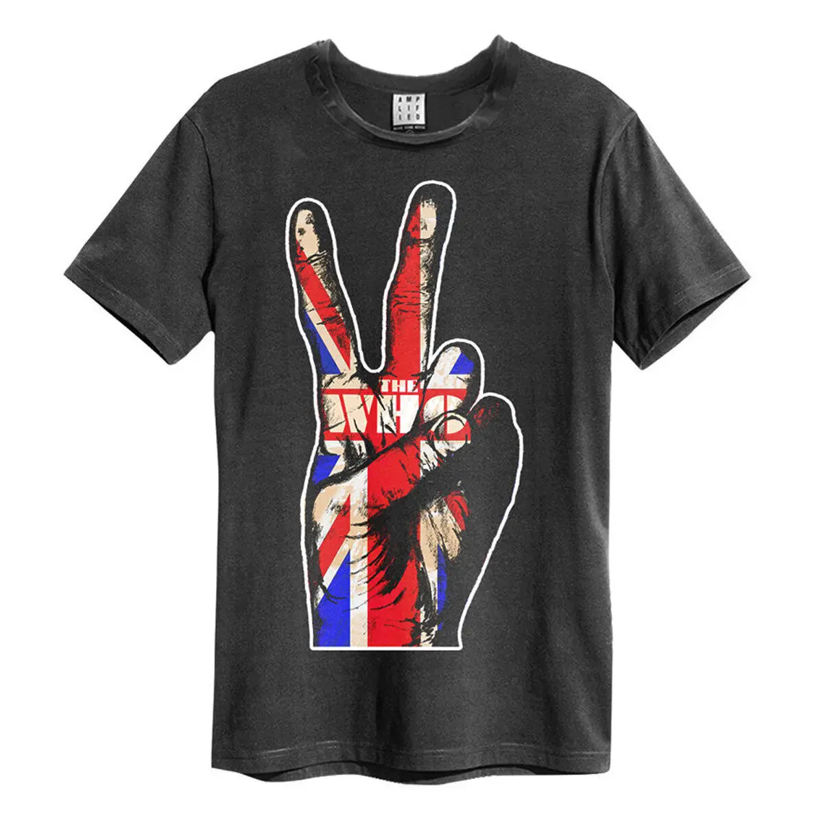 Футболка Amplified The Who Union Jack Hands Official Merch dunkelgrau Neu