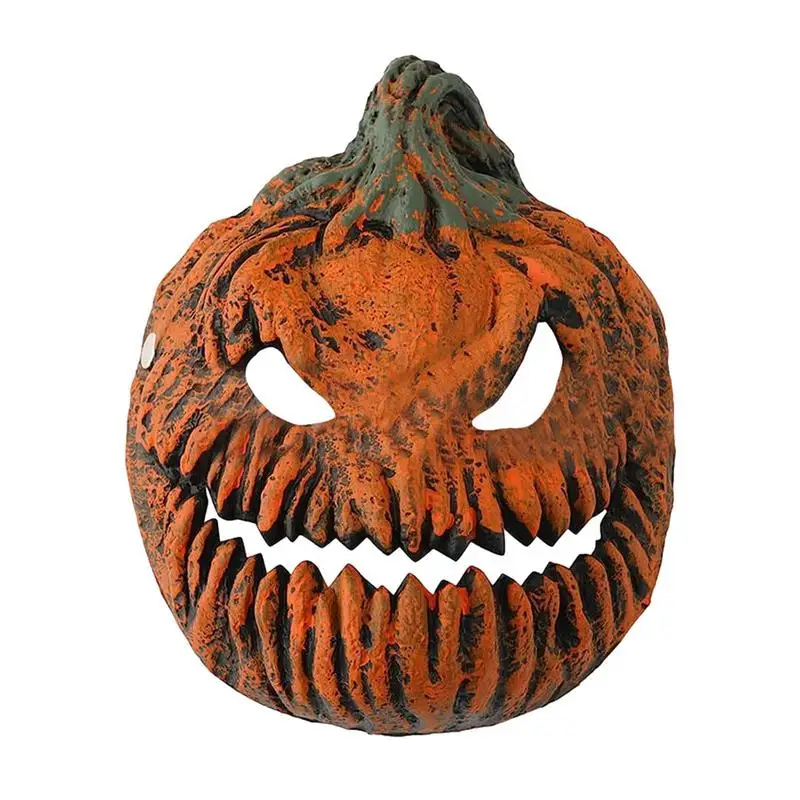 

Halloween Pumpkin Head Creepy Halloween Full Head Latex Cover Realistic Look Costume Props For Bars Performances Pranks Dance