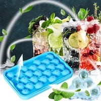 round ice cube traysilicone ice tray 25 grid round ice cube tray with lid for freezer mini circle ice cube tray making sphere