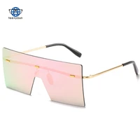 teenyoun new frame big frame sunglasses fashion reflective colorful sun glasses womens international station glasses