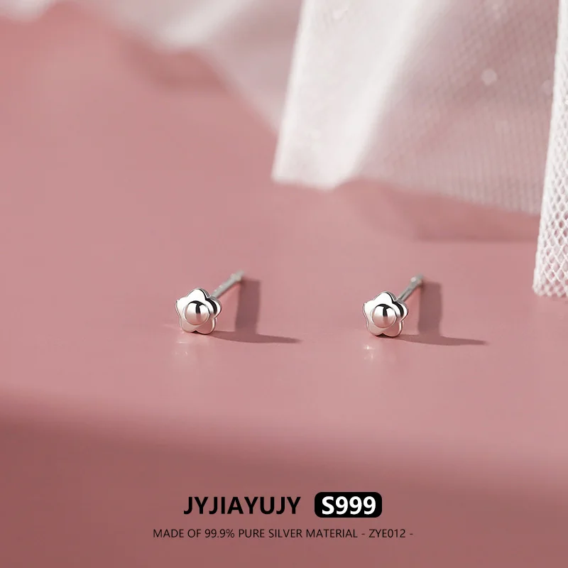 

JYJIAYUJY серьги из чистого серебра 100% пробы S999 3,5 мм в стиле мини-подсолнуха Высокое качество модные ювелирные изделия подарок ежедневный ZYE012