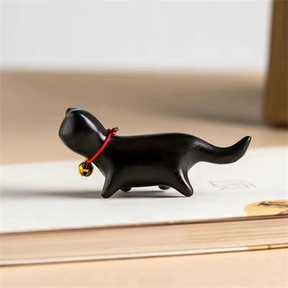 

Sandalwood Cat Decoration Hand Carved Wood Cat Handmade Wood Carved Cats Kitten Pet Wooden Crafts Sandalwood Desktop Ornaments