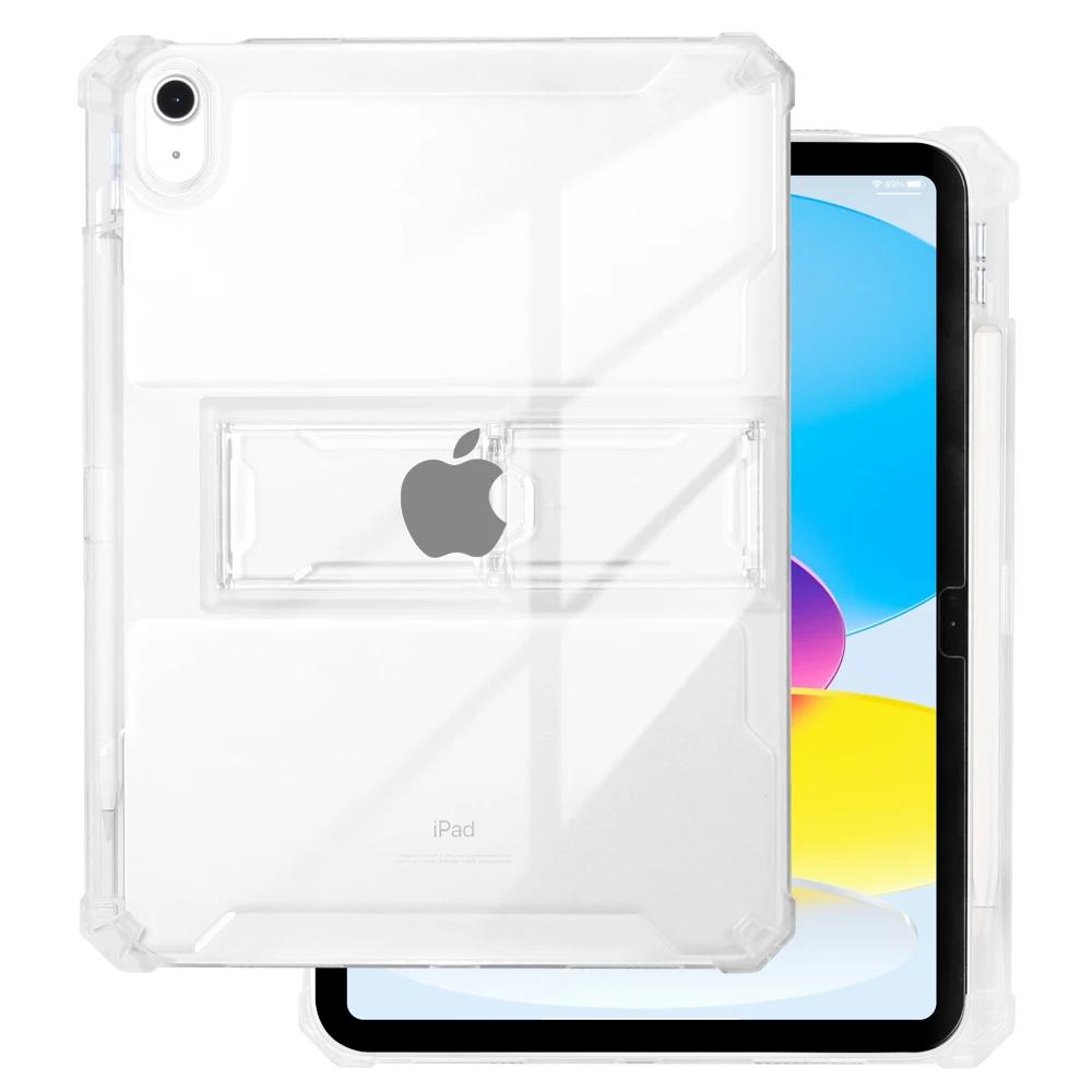 TPU Case For iPad Pro 11 10.5 Air 5 4 3 10.9 10.2 inch 10th 9th 8th 7th Generation 2022 2020 2019 Mini 6 2021 PC Stand Cover