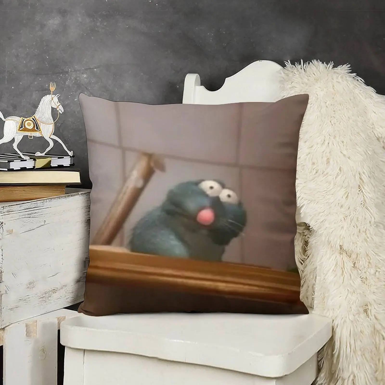 Наволочка Remy с рисунком рвоты крысы Мраморная подушка наволочки для детей