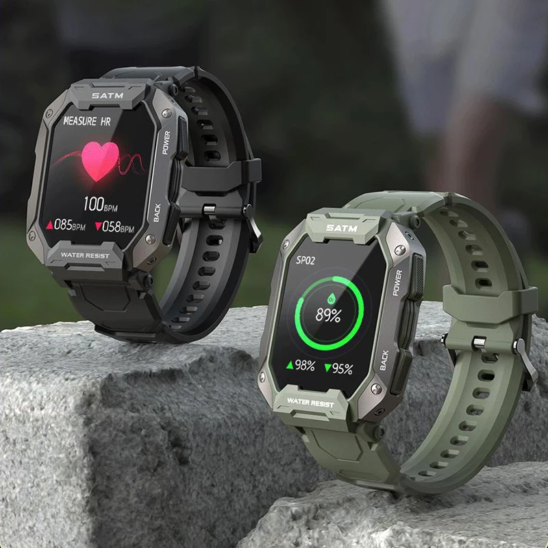 

2022 Men's Smart Watch 5ATM IP68 Waterproof Swimming Health Monitoring 24 Sports Modes Watches Smartwatch For IOS Android