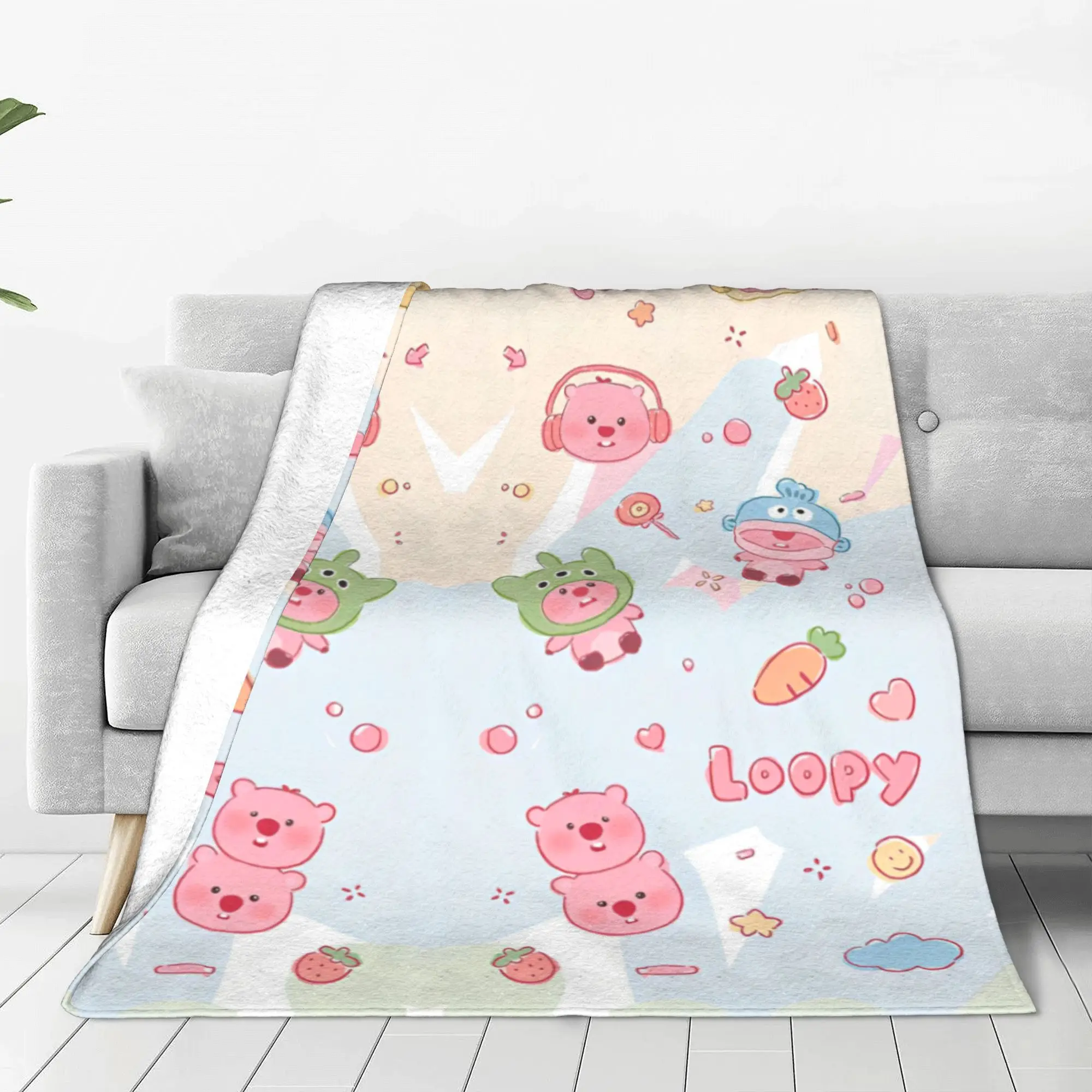 Zanmang Loopy мультфильм ковдри для косплея флисовые милые кавайные мягкие одеяла дома