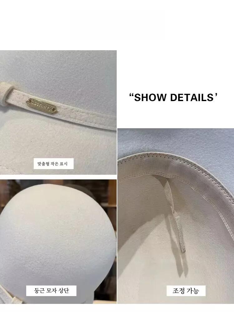 Hepburn Sle Французская шерстяная шапка из чистой шерсти Женская высококачественная