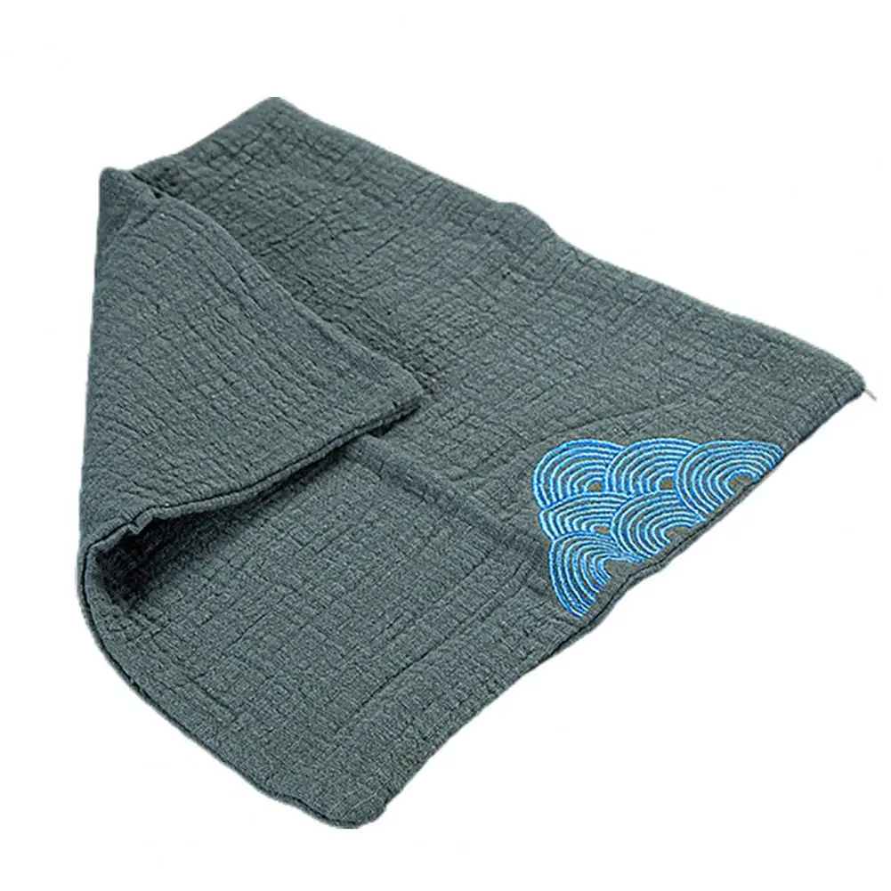 

Салфетка для чая, простая в использовании, впитывающая воду хлопчатобумажная льняная удобная сенсорная чайная салфетка для дома