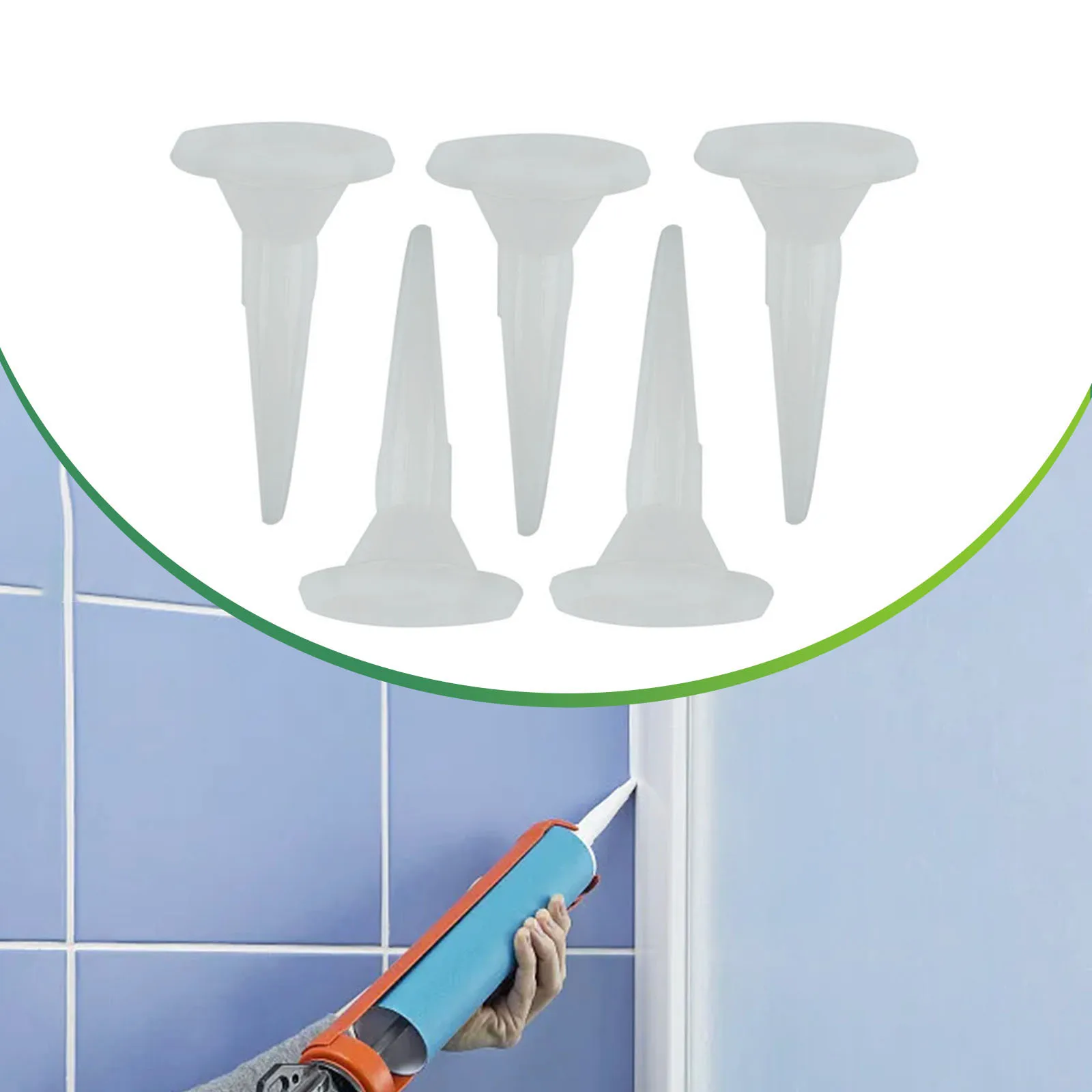 

Caulk Nozzle Glue Nozzle Structural Glue Nozzle 5pcs Caulking Tips Mouth Home Improvement Plastic Universal White High Quality