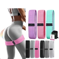 2 pack resistance band gym swag band hip loop fabric gym rubber expander elastic band for home workout equipment