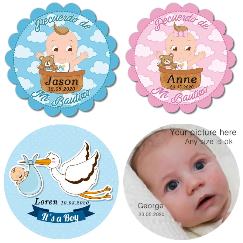 

Custom Stickers for Girls and Boys100PCS, My First Communion Sticker Label, Custom Add Name and Date, Baby Shower, Baptism