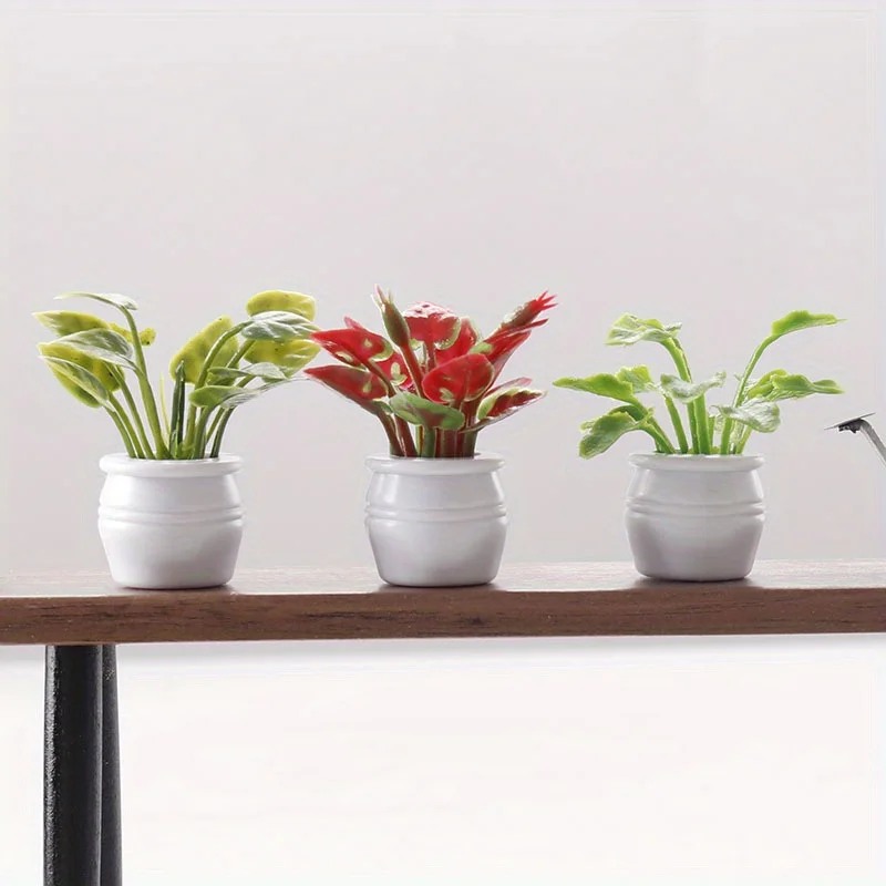 

Миниатюрный искусственный бонсай из пластика, набор из 3 штук